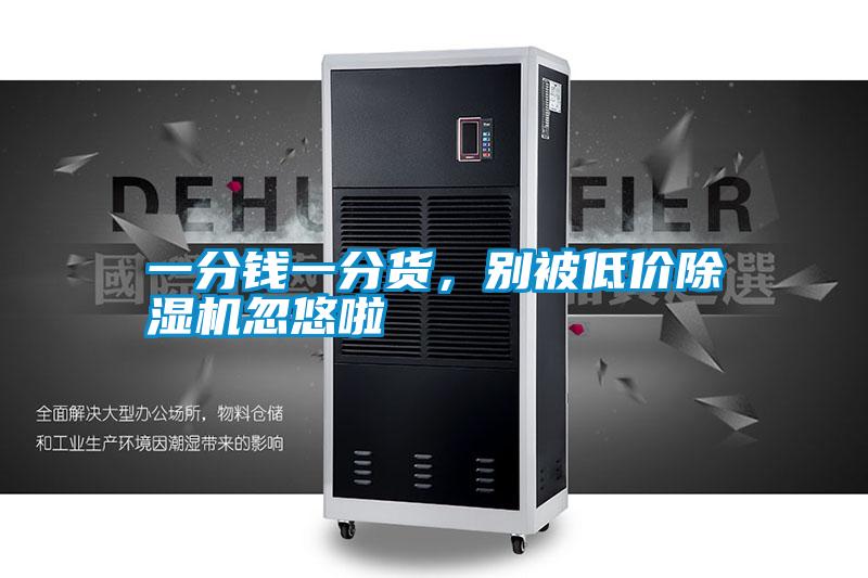 一分錢一分貨,別被低價除濕機忽悠啦
