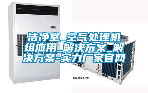 潔凈室_空氣處理機組應用_解決方案_解決方案-實力廠家官網