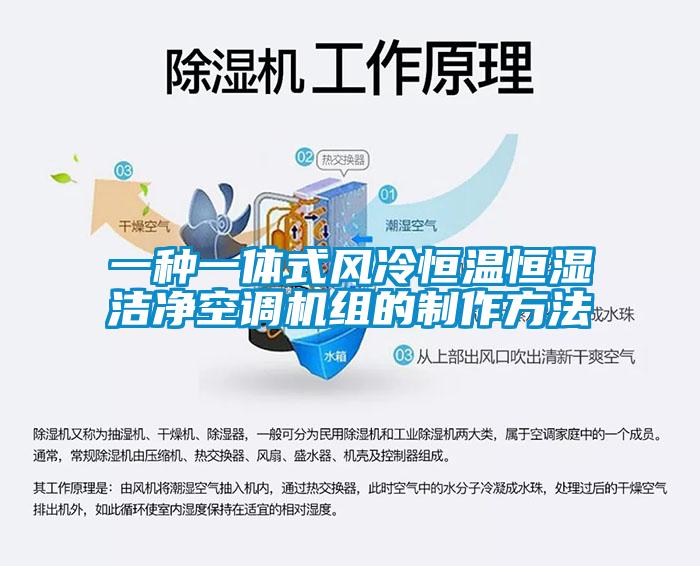 一種一體式風(fēng)冷恒溫恒濕潔凈空調(diào)機(jī)組的制作方法