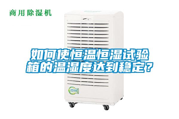 如何使恒溫恒濕試驗箱的溫濕度達(dá)到穩(wěn)定?