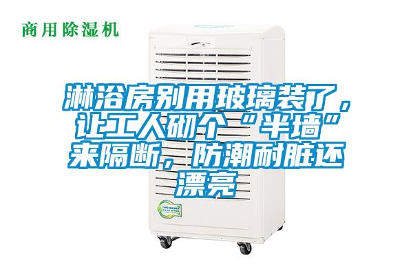 淋浴房別用玻璃裝了，讓工人砌個“半墻”來隔斷，防潮耐臟還漂亮