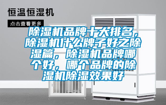 除濕機品牌十大排名，除濕機什么牌子好之除濕篇，除濕機品牌哪個好，哪個品牌的除濕機除濕效果好