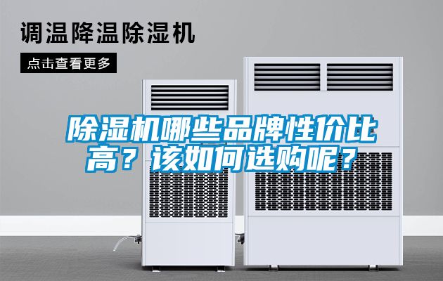 除濕機哪些品牌性價比高？該如何選購呢？